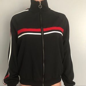 Zara Women Black Zip Up Hoodie M